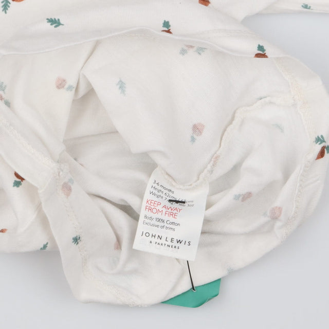 White long sleeved t-shirt acorn print