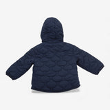 Coat Navy Quilted with Cream Sherpa Lining