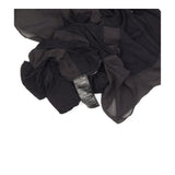 Top Black Sheer Panel Striped Short Sleeve Crew Ne