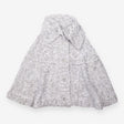 Chunky Cable Knit Poncho Grey Button Front