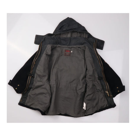Coat black fur lining