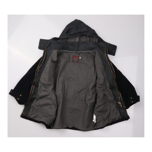 Coat black fur lining