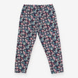 Navy Floral Leggings with Glitter