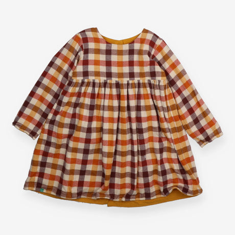 Dress yellow cord reversible brown yellow check