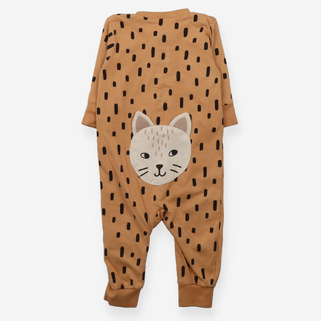 Sleepsuit brown brush strokes