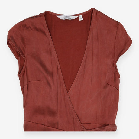 & Other Stories Viscose Wrap Dress - terracotta