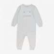 Romper Knit White Mouse Face