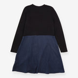 Nursing Dress Black Blue Long Sleeve Maternity