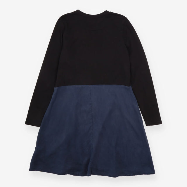 Nursing Dress Black Blue Long Sleeve Maternity