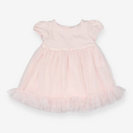 Pink Tulle Skirt Dress with Bow LS