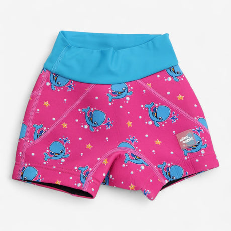 Swim Nappy Pink and Blue Whale Print