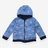 Zip Up Hoodie Reversible Shark Print