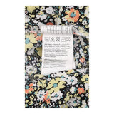 Black Ditsy Floral Button Front A-Line Midi Skirt