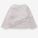 Tee LS white frill edge