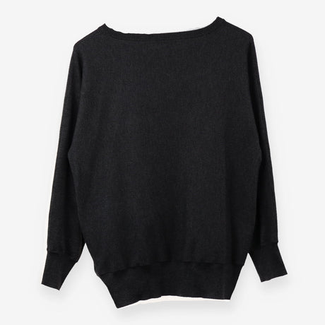 Dark Grey Bejewelled Star Jumper Knit Embellished 