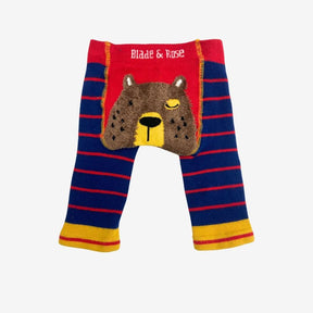 Blue winking bear Knit leggings