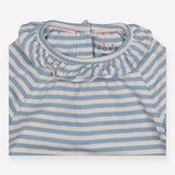 Dress long sleeved white and blue striped rabbits
