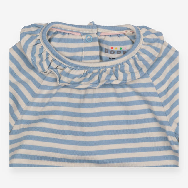 Dress long sleeved white and blue striped rabbits