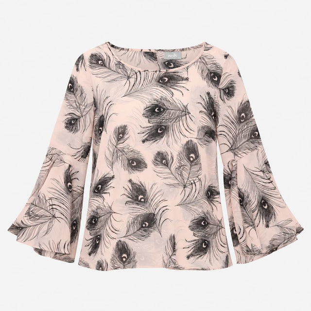 Wallis Blouse Peacock Feather Print