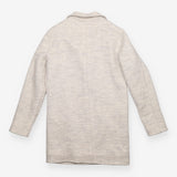 Coat Beige Oatmeal Textured Two Button Tailored Lo