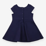 Navy Dress with Bows