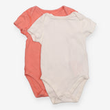 Bodysuit white pink 2 Pack