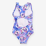 Swimsuit panda in glasses blue