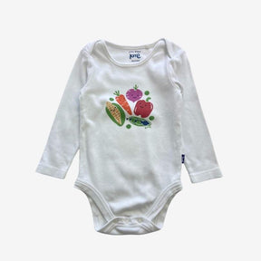 White vegetable bodysuit