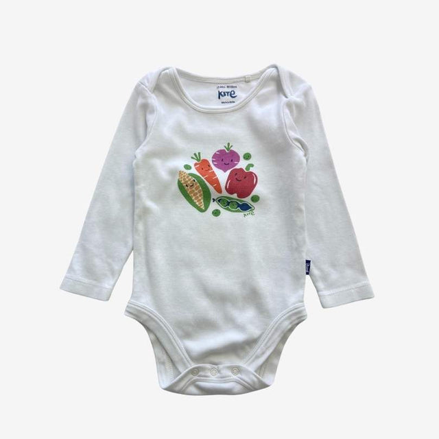 White vegetable bodysuit