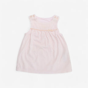 Pink velour pinafore dress 