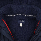 Puffer navy blue fleece lined removable sleeves