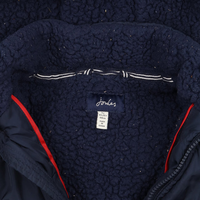 Puffer navy blue fleece lined removable sleeves