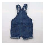 Dungaree Shortie Denim with Buckles