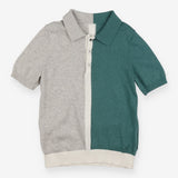 Grey & Green Collared T-shirt