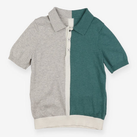 Grey & Green Collared T-shirt