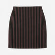 Skirt Pinstripe Stretch Pull On Pencil Black