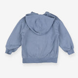Hoodie grey blue zipped