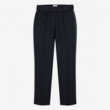 Navy Elasticated Waist Side Stripe Trousers