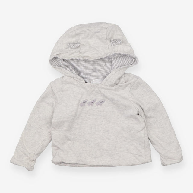 Jersey Hoodie with Ears Grey and Elephants