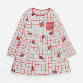 Dress long sleeve ladybirds