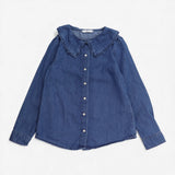 Shirt long sleeves denim collared