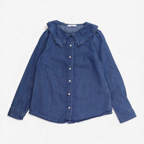 Shirt long sleeves denim collared