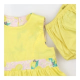 Summer dress pink with lemons with bloomers revers
