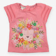 T-shirt pink lion with flowers