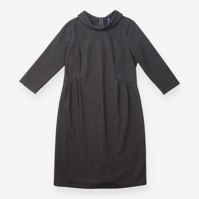 Maternity Dress Grey Cowl Neck Pleated Jersey