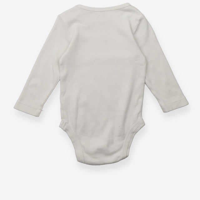 White bodysuit LS Hares flowers