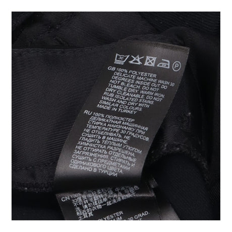 Trousers Black Drawstring Elastic Waist Tapered Le