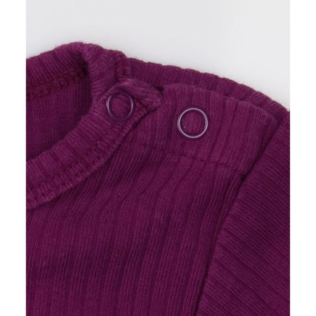 Purple Ribbed Bodysuit and Leggings