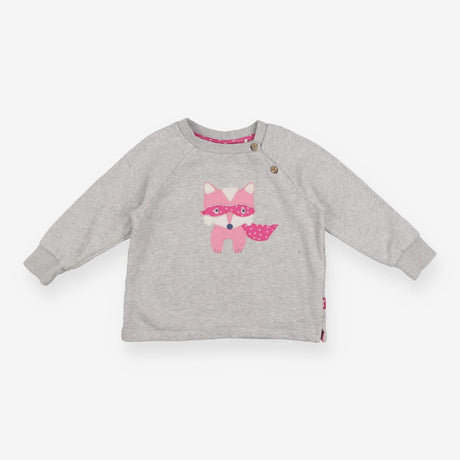 Sweatshirt grey pink masked fox