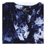 Smock Dress Navy Blue Tie Dye Long Sleeve Ruffle H